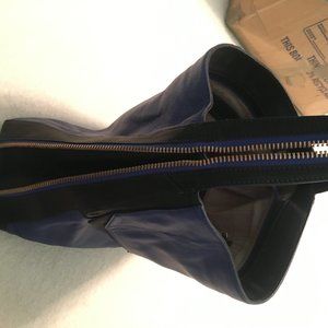 Botkier Convertible Zipper Leather Tote Handbag